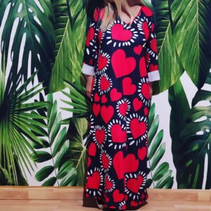 Vestido Largo Corazones